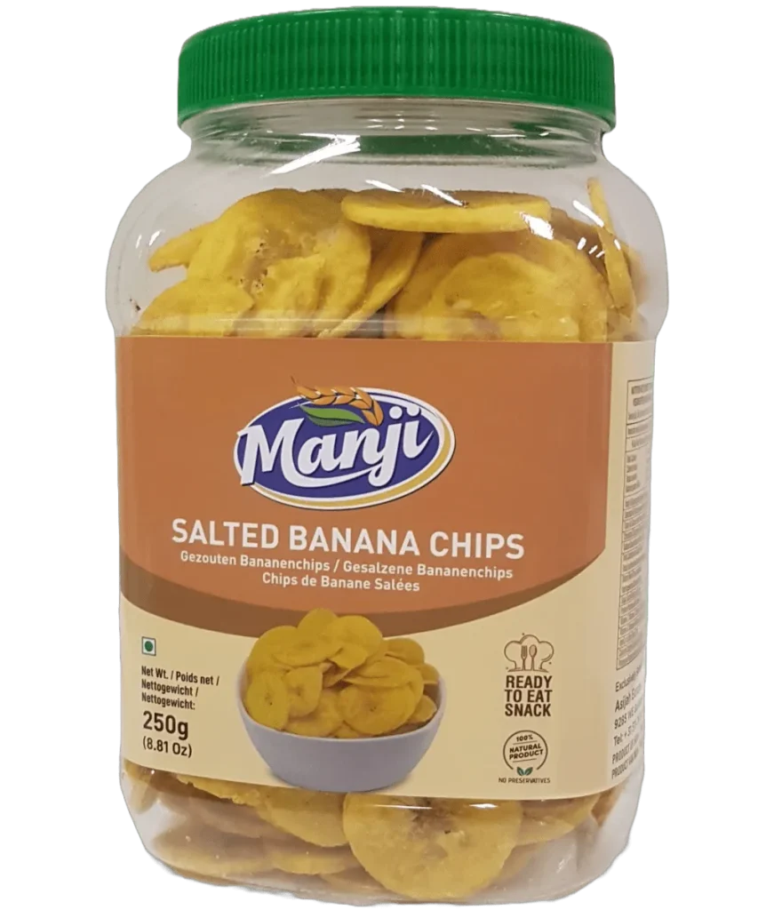 Manji Snacks Banana Chips Salty 250 g