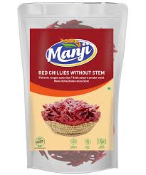 Manji Red Chillies without stem 100 gms