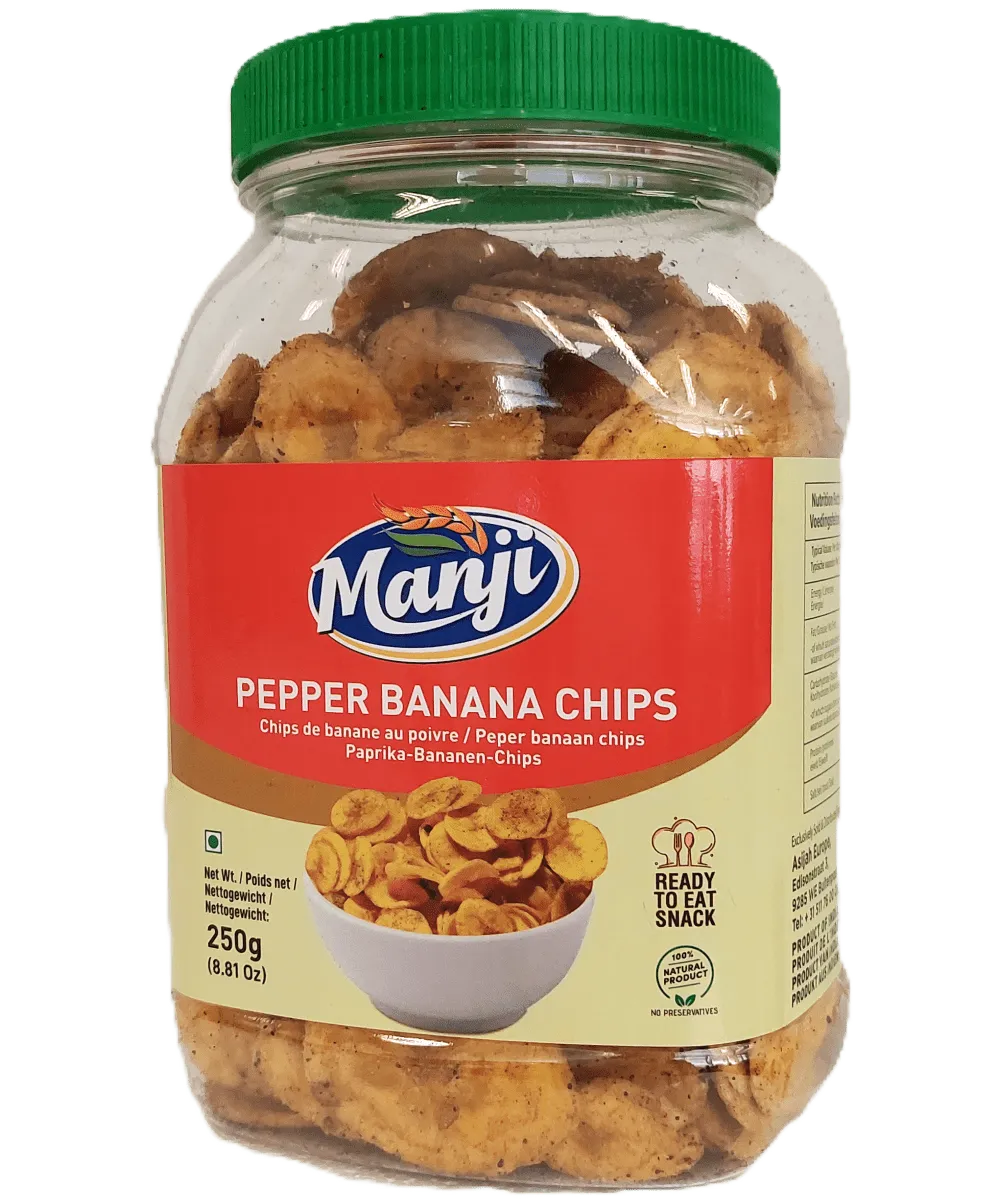 Manji Snacks Banana Chips Pepper 250 g