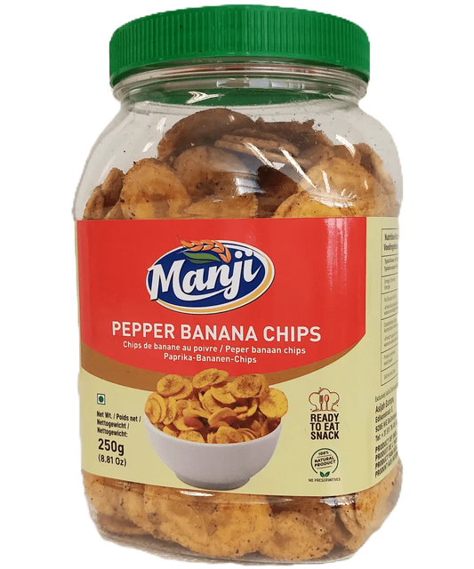Manji Snacks Banana Chips Pepper 250 g