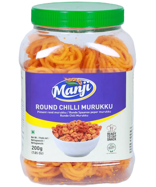 Manji Snacks Round Chilli Murukku 200 g